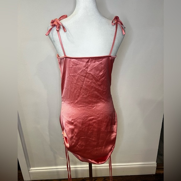 Cowl Satin Mini Dress - Picture 5 of 7